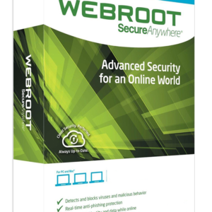 Webroot SecureAnywhere AntiVirus (1 Year / 1 Device) Latest Version + Free Updates